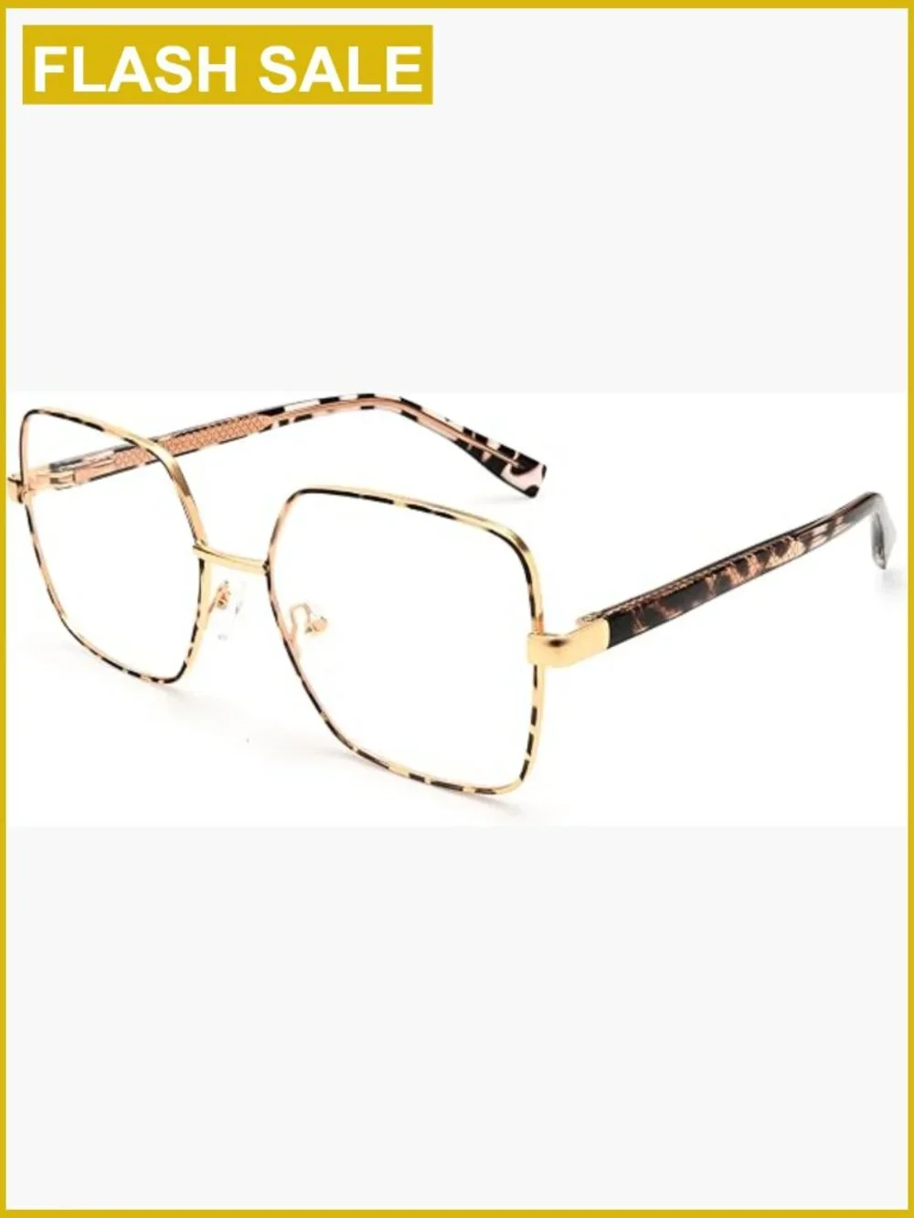 Oversized Square Blue Light Blocking Glasses for Work Gaming